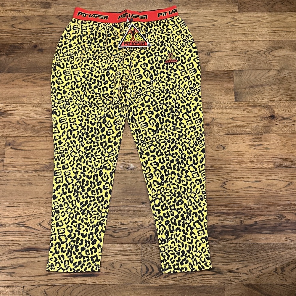 Pit Viper Vibrant Yellow Leopard Pants